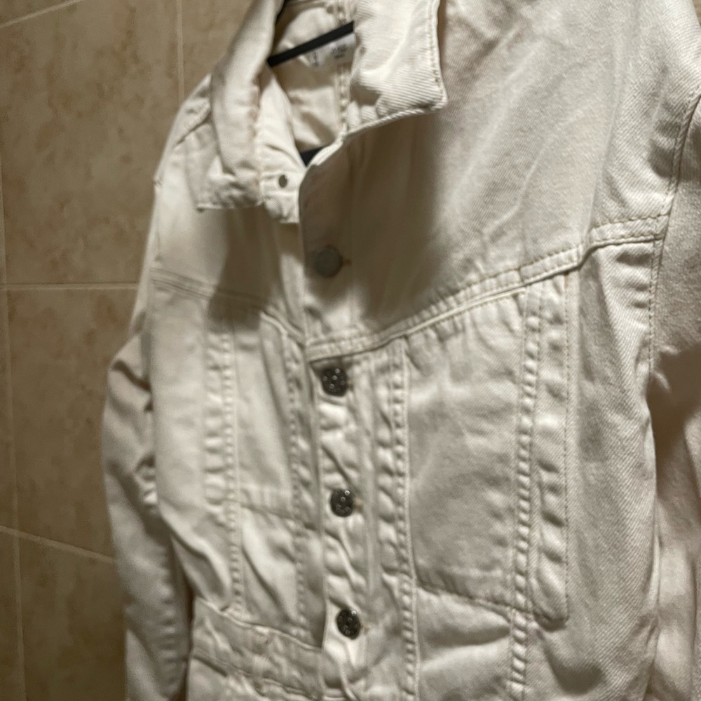Mango White Jean Jacket Classic Fit